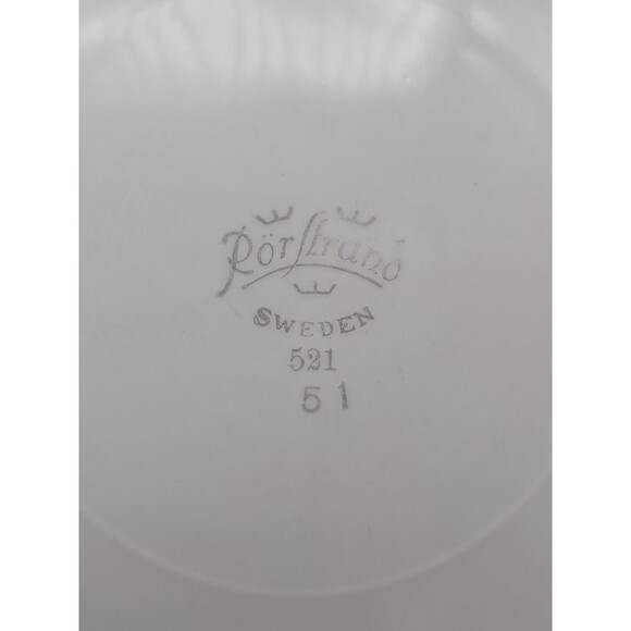 Rorstrand Sweden Porcelain #521 Scalloped Dinner Plate Gold Ribbon Pattern - Picture 3 of 6